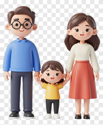 Happy Family Holding Hands PNG
