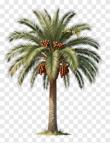 Date Palm Tree With Fruit PNG