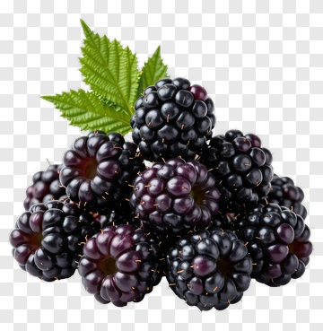 Fresh Blackberry With Leaf PNG