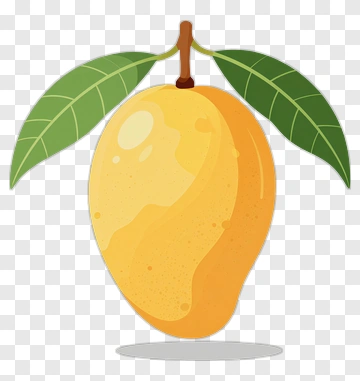 Fresh Mango With Leaves PNG
