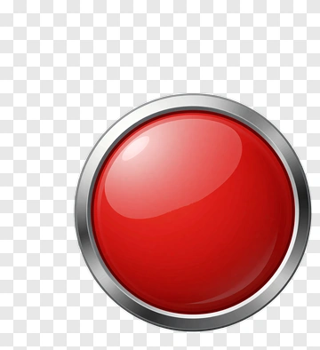 Red Button With Metallic Rim PNG