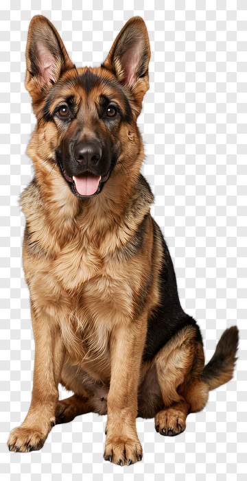 German Shepherd Dog Portrait PNG