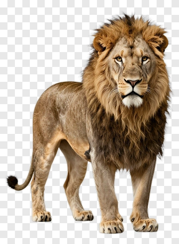 Male Lion Standing PNG