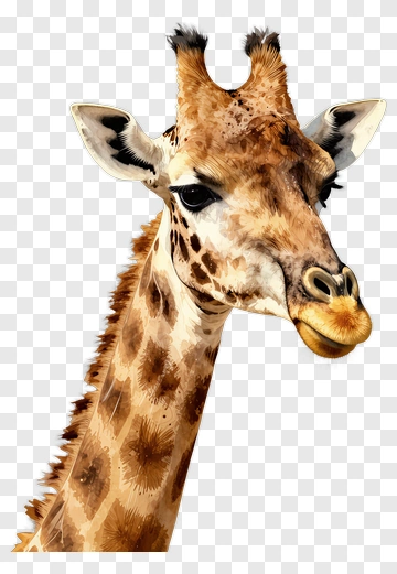 Giraffe Portrait PNG