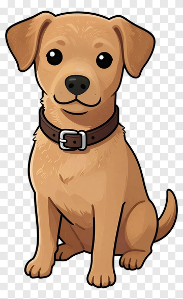 Cute Brown Puppy Sitting PNG