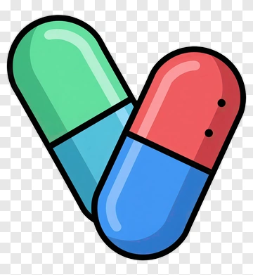 Two Colorful Capsules PNG