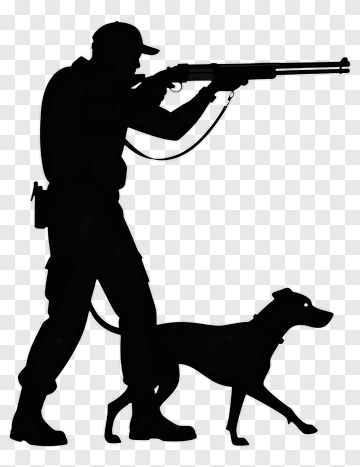 Hunter With Dog PNG