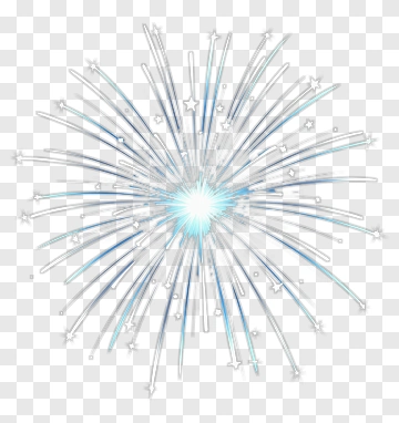 Blue Firework Explosion PNG