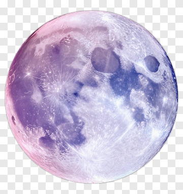 Illuminated Moon With Color Gradient PNG
