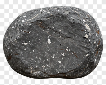 Black Rock With White And Brown Specks PNG