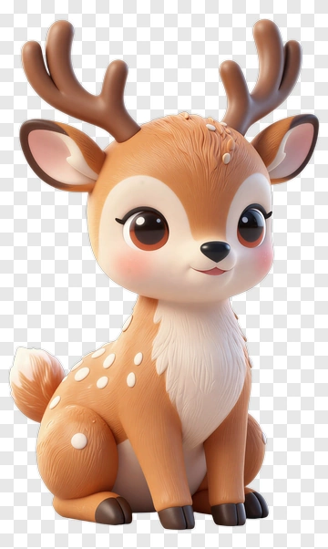 Cute Cartoon Deer PNG
