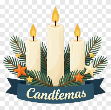 Candlemas With Three Candles PNG
