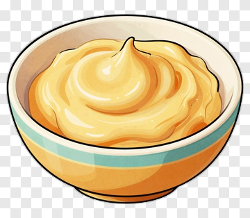 Yellow Sauce In A Bowl PNG