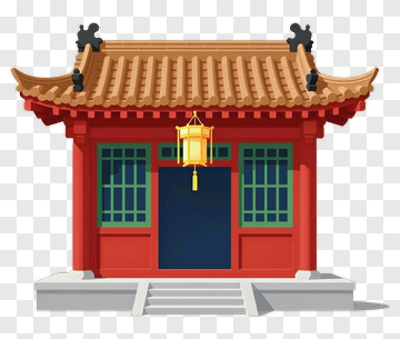 Traditional Chinese Temple Building PNG