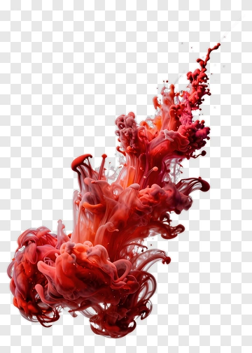 Ink Explosion In Red And Orange PNG