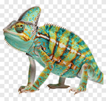 Chameleon With Vibrant Coloration PNG