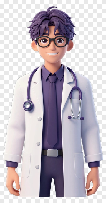 Cartoon Doctor With Stethoscope PNG