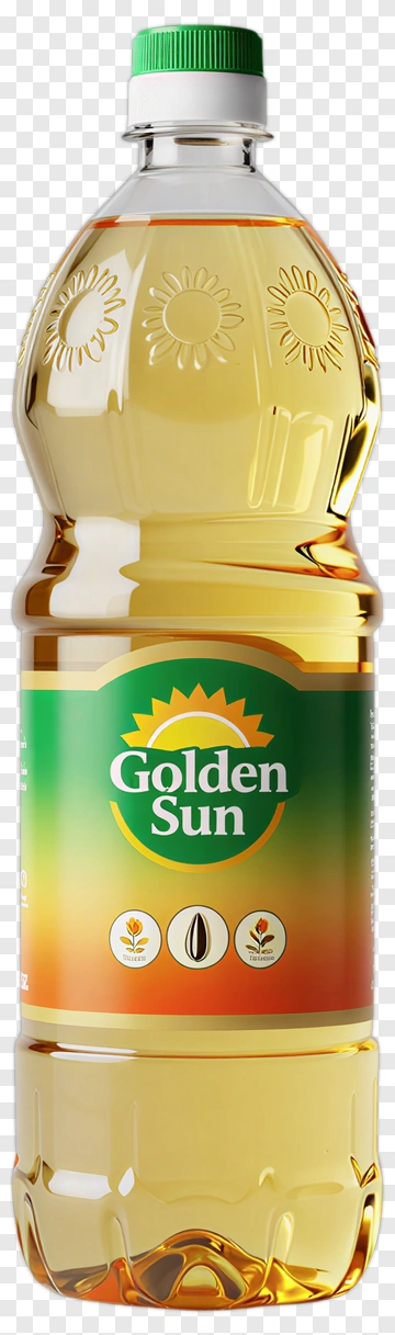 Golden Sun Oil Bottle PNG