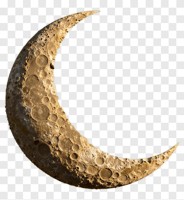 Golden Crescent Moon PNG