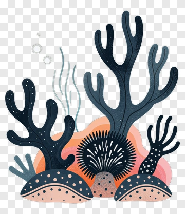 Underwater Coral And Sea Life PNG