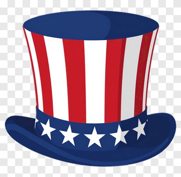 Uncle Sam Hat With Stars And Stripes PNG