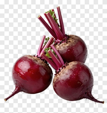 Fresh Beetroot With Stems And Leaves PNG
