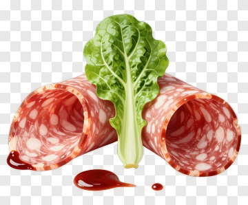 Salami And Lettuce PNG
