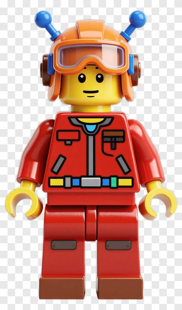 LEGO Astronaut In Red Suit PNG