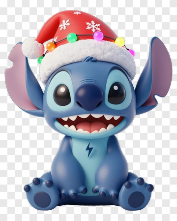 Stitch In Christmas Hat PNG