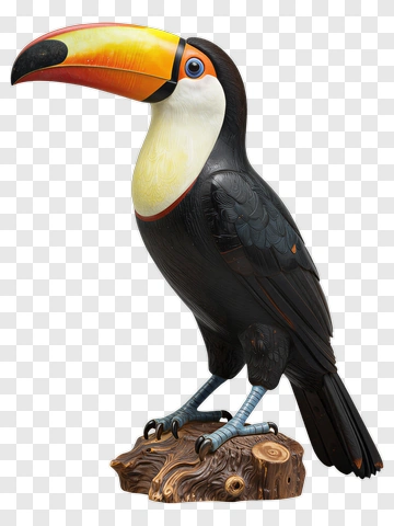 Toucan Bird Figurine PNG