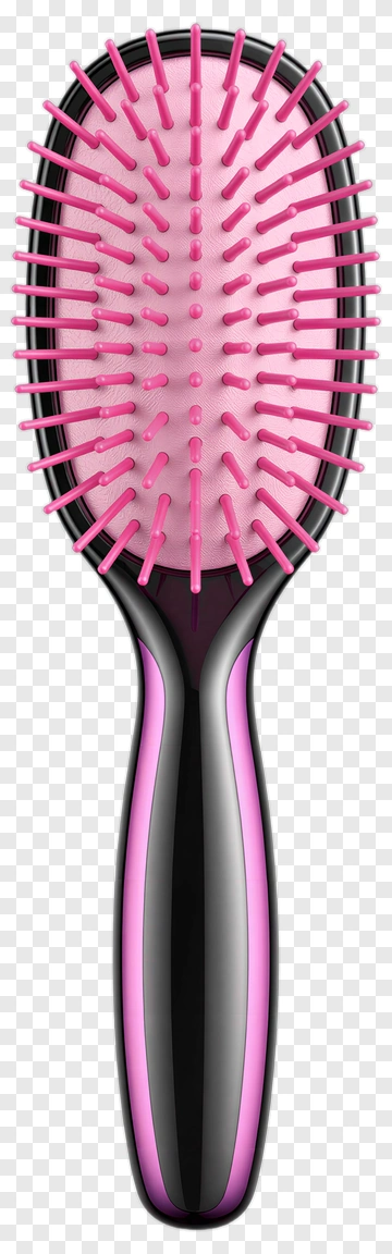 Pink And Black Hairbrush PNG