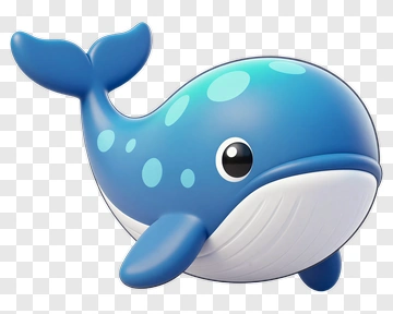 Cute Blue Whale PNG
