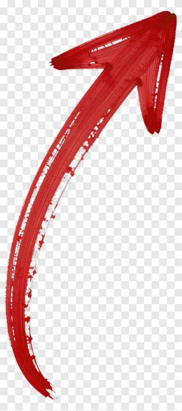 Red Hand Drawn Arrow PNG