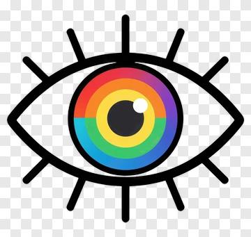 Rainbow Eye Icon PNG