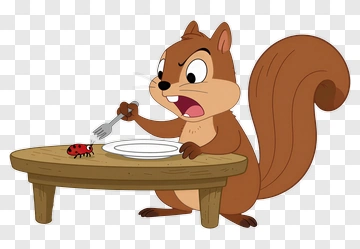 Squirrel Eating Ladybug PNG