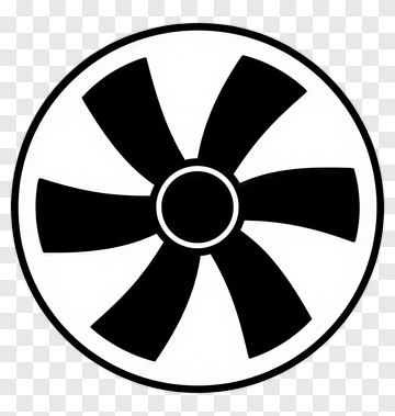 Black And White Fan Icon PNG