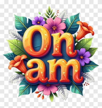 On Am With Tropical Flowers PNG