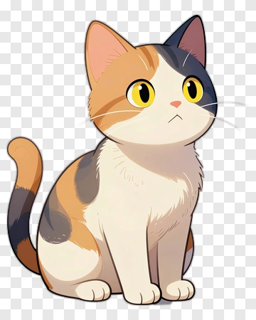 Cute Cartoon Cat PNG