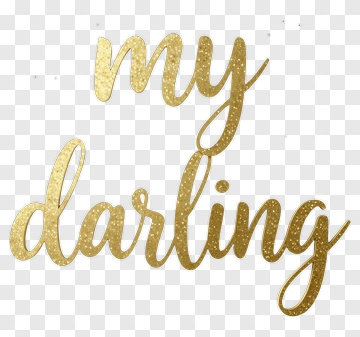 My Darling Glitter Text PNG