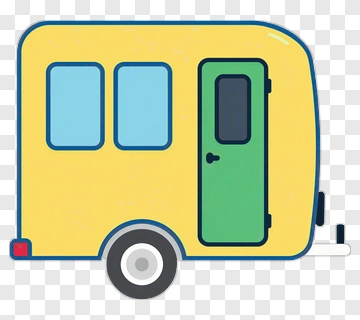 Yellow Camper Trailer PNG