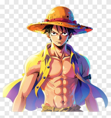 Monkey D. Luffy In Vibrant Outfit PNG