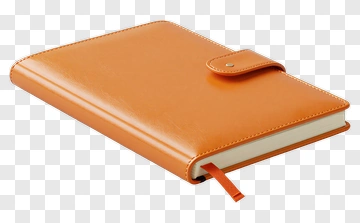 Orange Leather Notebook PNG