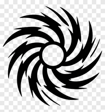 Black Spiral Design PNG
