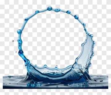 Water Droplet Ring Splash PNG