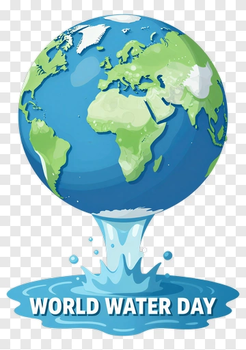 Earth With Water Droplet PNG