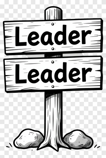 Wooden Sign With Leader Text PNG
