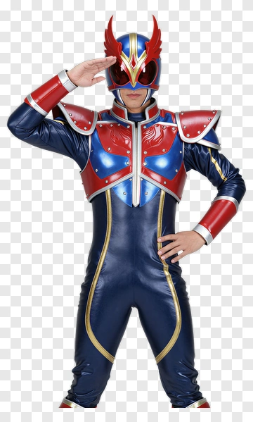 Super Hero In Red Blue Costume PNG