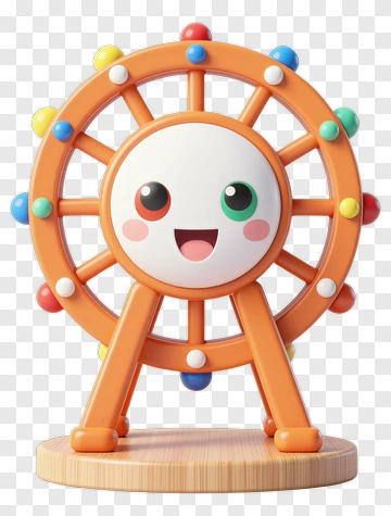 Ferris Wheel Toy Character PNG
