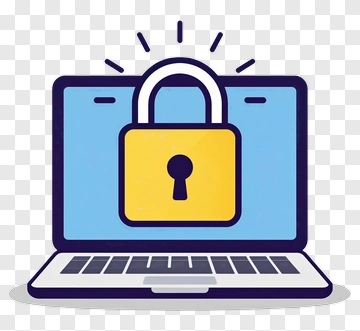 Laptop With Lock Icon PNG