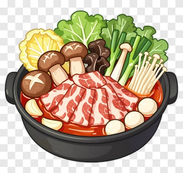 Delicious Hot Pot Meal PNG